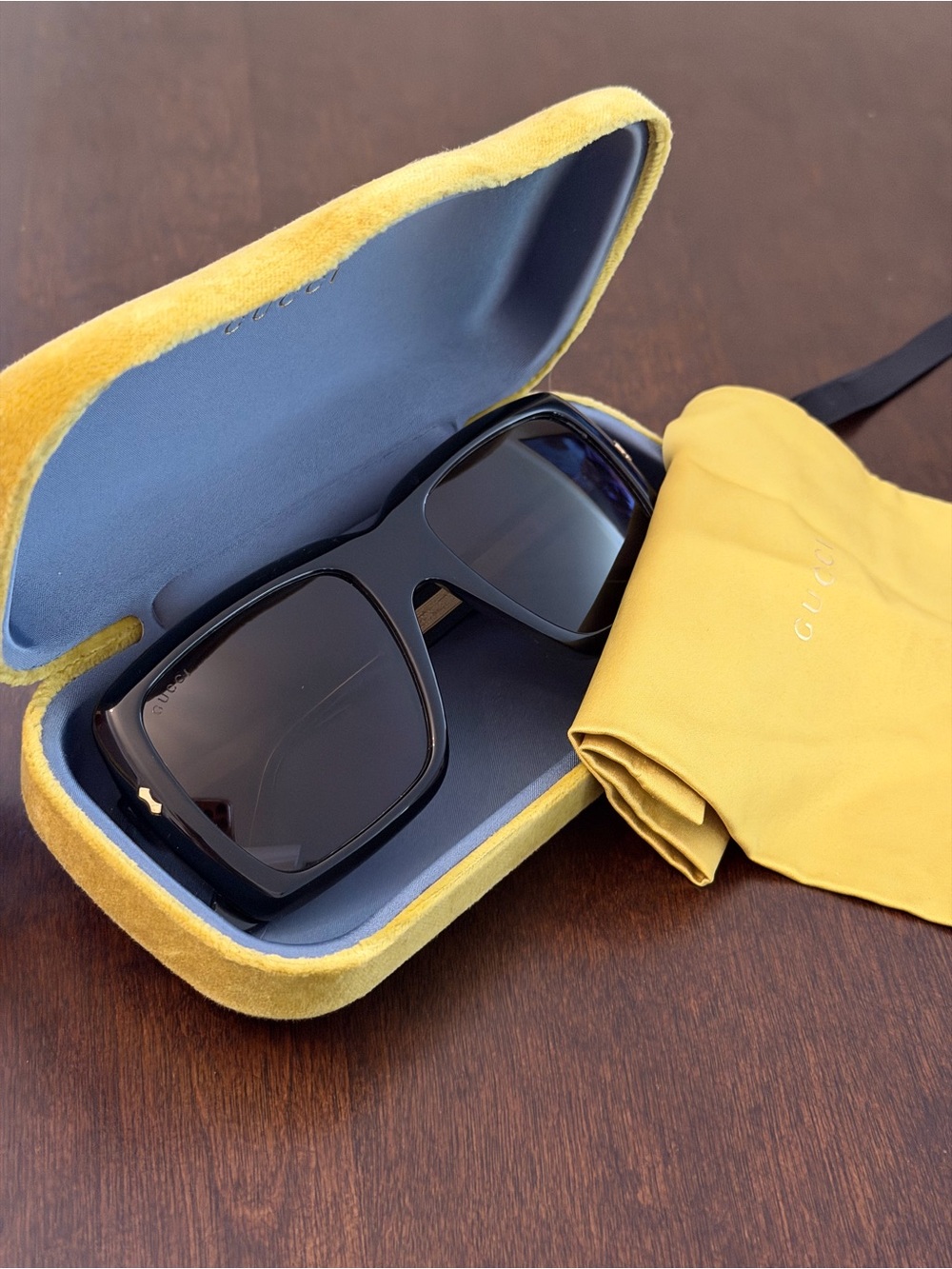 Gucci Black GG0366S Oversized Square Sunglasses
with Case